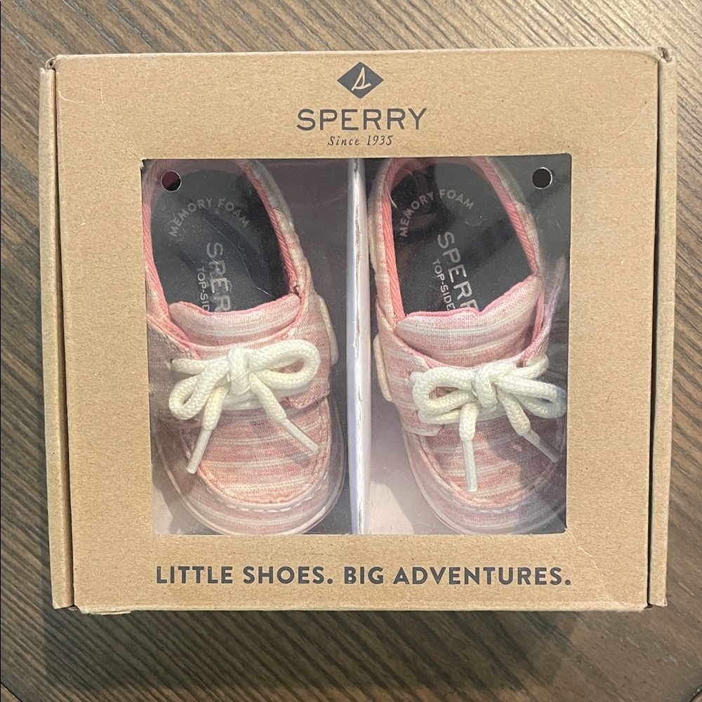 Sperry Kids Striped Pink Sneakers